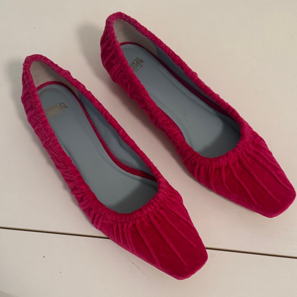 Frances Valentine Pink Velvet Heel - Picture 6 of 6